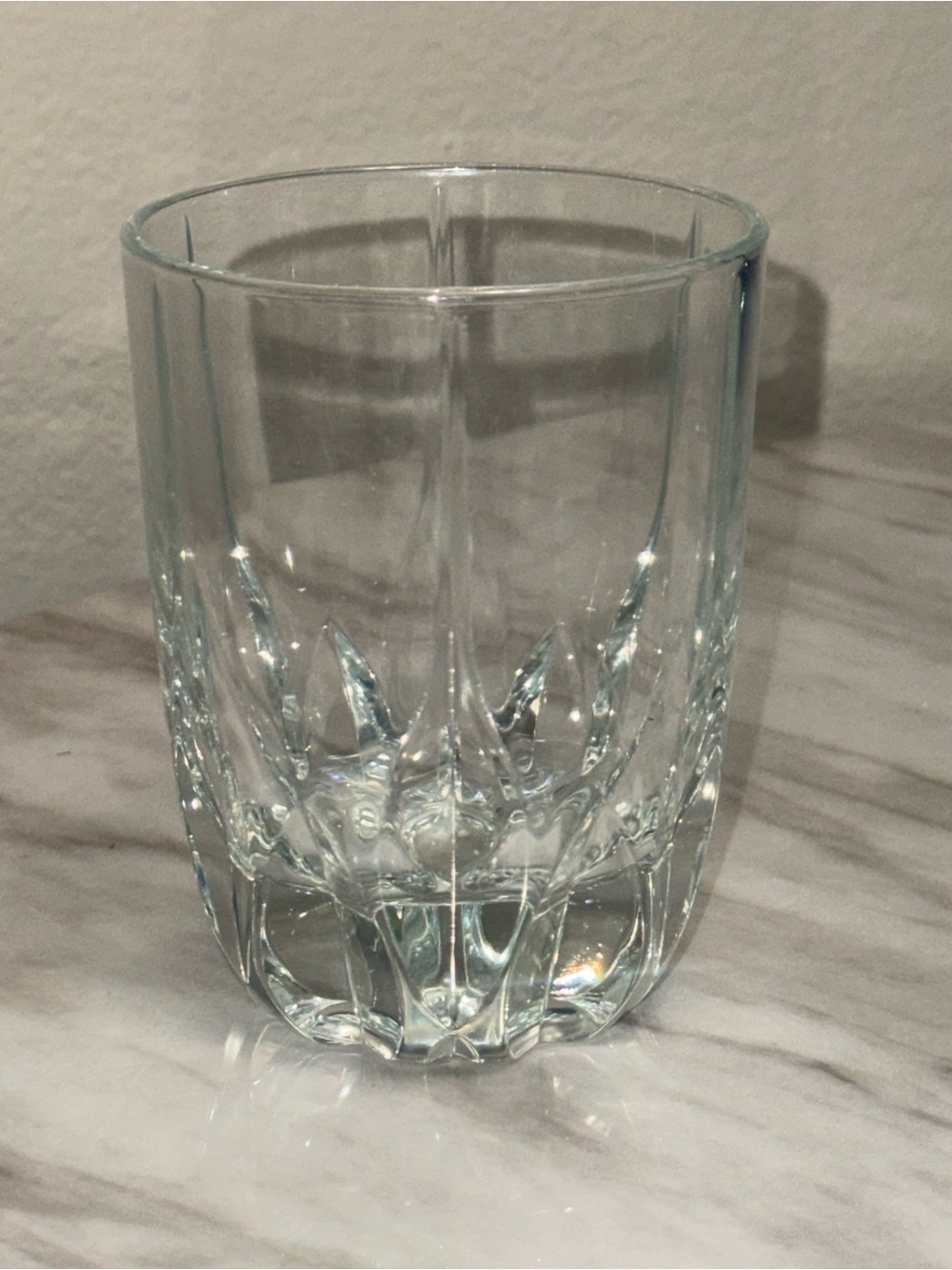 Mikasa Apollo double old fashion faceted and paneled crystal design 5” H
